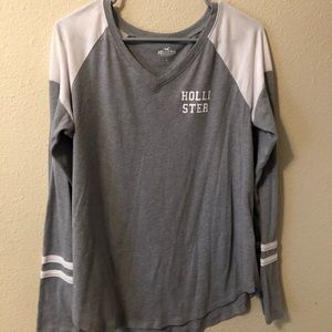 Long Sleeve V Neck Hollister Shirt